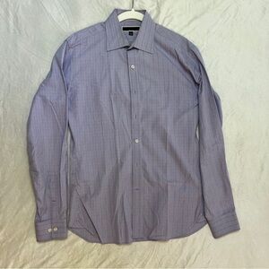 Michael Kors Long Sleeve Purple Button Up, 15.5, 34/35